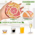 thumbnail image 2 of Yayeee 6 PCS Drink Coasters with Holder Set Woven Absorbent Round Tabletop Hot Pad, Pink Grapefruit Slices, 2 of 7