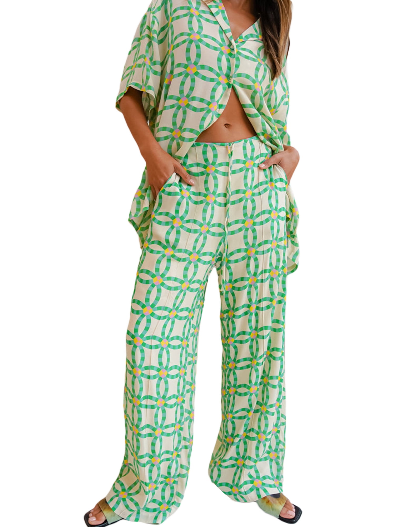 floral pants suit womens