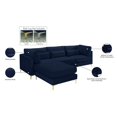 thumbnail image 3 of Meridian Furniture Julia Navy Velvet Modular Sectional, 3 of 3