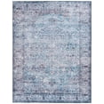 thumbnail image 3 of SAFAVIEH Tucson Lavonne Traditional Machine Washable Area Rug, 8' x 10', Aqua/Pink, 3 of 14