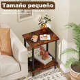 thumbnail image 2 of Juego de 2 Mesa Auxiliar, Mesitas de Noche para Recámara, Mesa Laterale para Sala, Muebles Buros Pequeña Apilables sin Herramientas, Mesa de Centro, Marrón y Negro, 2 of 4