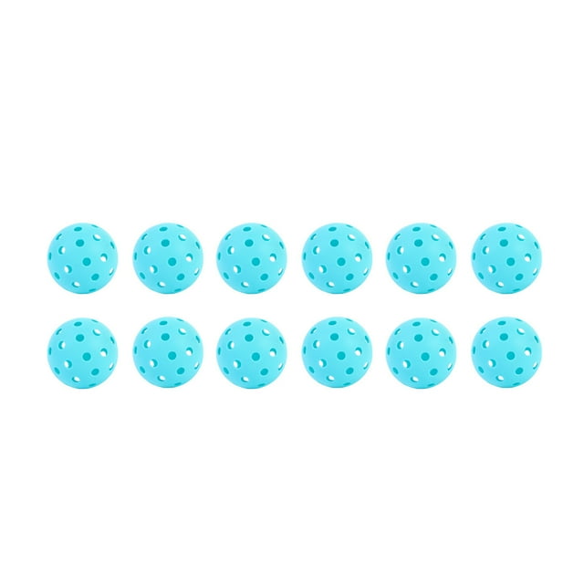 Langgg 12piece Exquisite Workmanship Pickleball Balls For Outdoor Training Fine Workmanship And Delicate Lake color