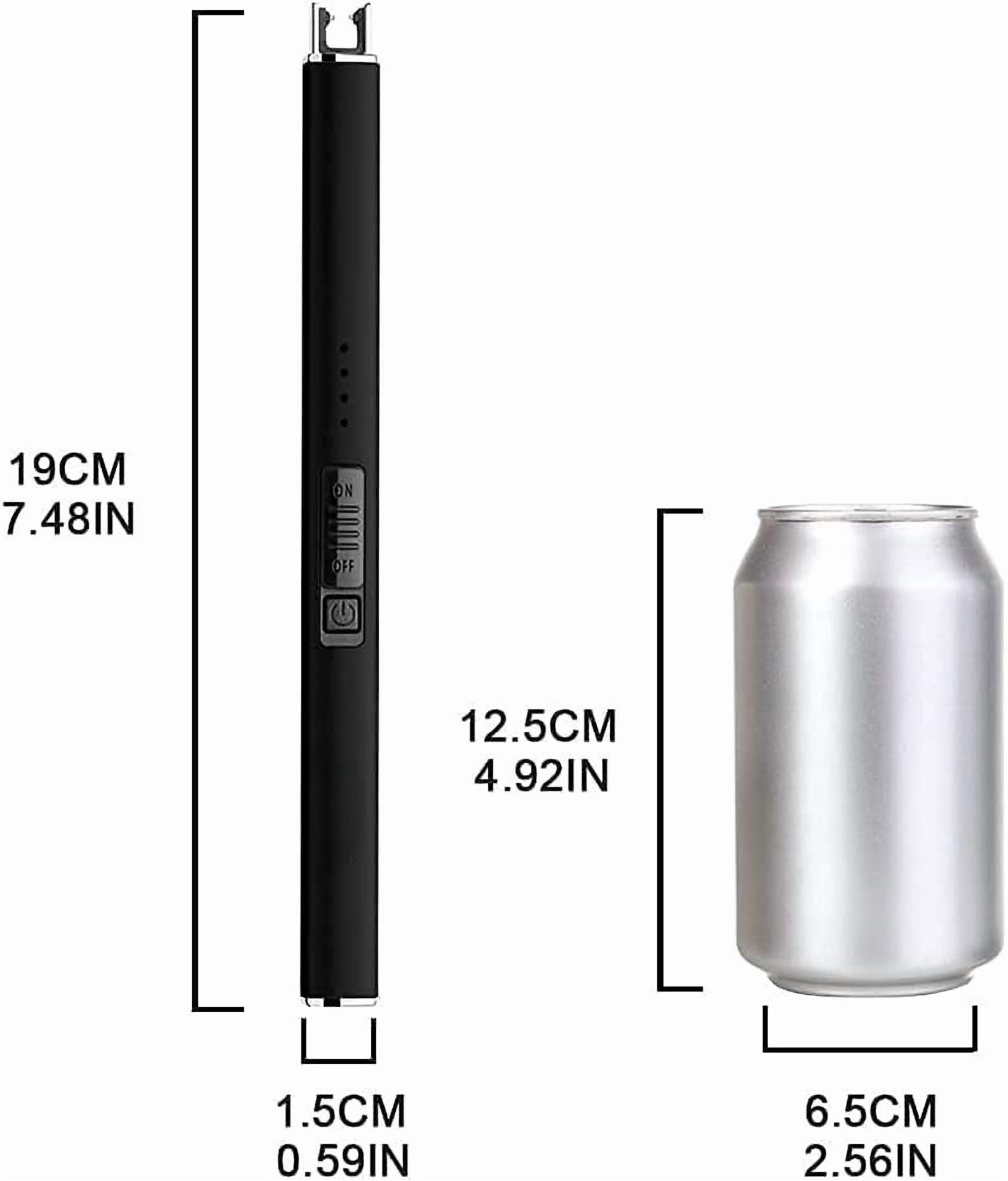 Electric Lighter Arc Windproof Flameless USB Rechargeable Lighter with Safety Lock for Candle BBQ Camping (Champagne Gold)