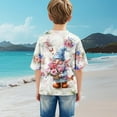 thumbnail image 6 of Virmaxy (3-14Years) Boys Girls Fashion Cute Printed Shirt Kids Baby Casual Short Sleeve Cotton Tops Summer Loose Casual Trendy Pullover Shirt Multicolor-9 9 Years, 6 of 9