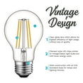 thumbnail image 4 of Luxrite Vintage A19 LED Light Bulbs 60W Equivalent, Dimmable, 800 Lumens, LED Edison Bulb 8W, E26 Base (4 Pack) 2700K (Warm White), 4 of 5