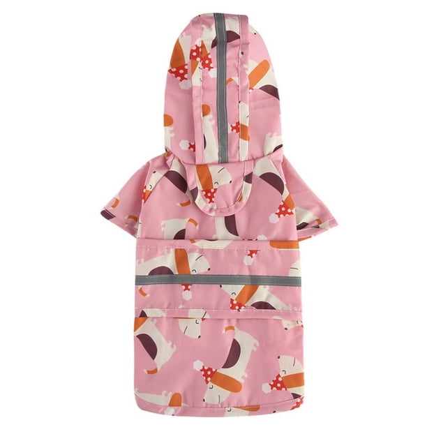 Nuestro impermeable con capucha para perros pequeños: Ajuste ajustable, rayas reflectantes y opciones elegantes (Dog Pink xs)