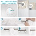 thumbnail image 5 of No Hook Shower Curtain, Navy Blue Wooden Shower Curtains for Bathroom with See Through Top Window, Farmhouse Brown Vintage Distressed Waterproof & Washable Bath Curtain Stall 48"x72", 5 of 9