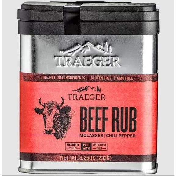 Traeger Pellet Grills Beef Rub with Molasses and Chili Pepper, 8.25oz Mixed Spices & Seasonings