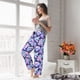 thumbnail image 5 of Balery pinkk flower crystal Skull Pantalones de pijama para mujer, pijamas ultraligeros, pantalones de estar por casa-Small, 5 of 6