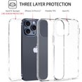 thumbnail image 2 of Design for iPhone 15 Pro Case Glitter Full Body Protective 3 in 1 Heavy Duty Hybrid Hard PC Rugged Transparent Bling Sparkle Cover Phone Cases for Apple iPhone 15 Pro 6.1", Clear, 2 of 9