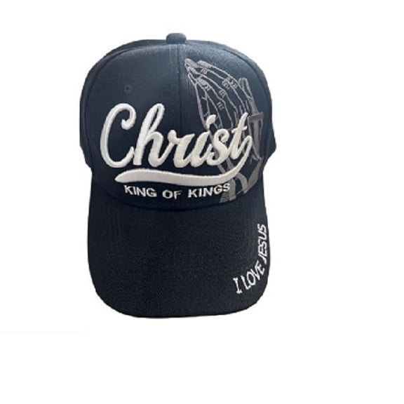 Christ King Of Kings Christian Baseball Cap - Navy Color - Uni-Sex Style -- FREE USA Shipping--(CCAP406N)
