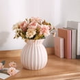 thumbnail image 2 of Mainstays Pink and White Striped Ceramic Vase, 2 of 7