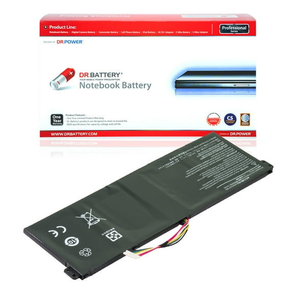 DR. BATTERY - Replacement for Acer Aspire ES1-521 / ES1-531 / ES1-571 / ES1-731 / V3-372 / V3-372T / ES 15 ES1-571 / ES1-111 / ES1-111M / ES1-131 / 3ICP5 / 57 / 80 / AC14B13J / AC14B18J