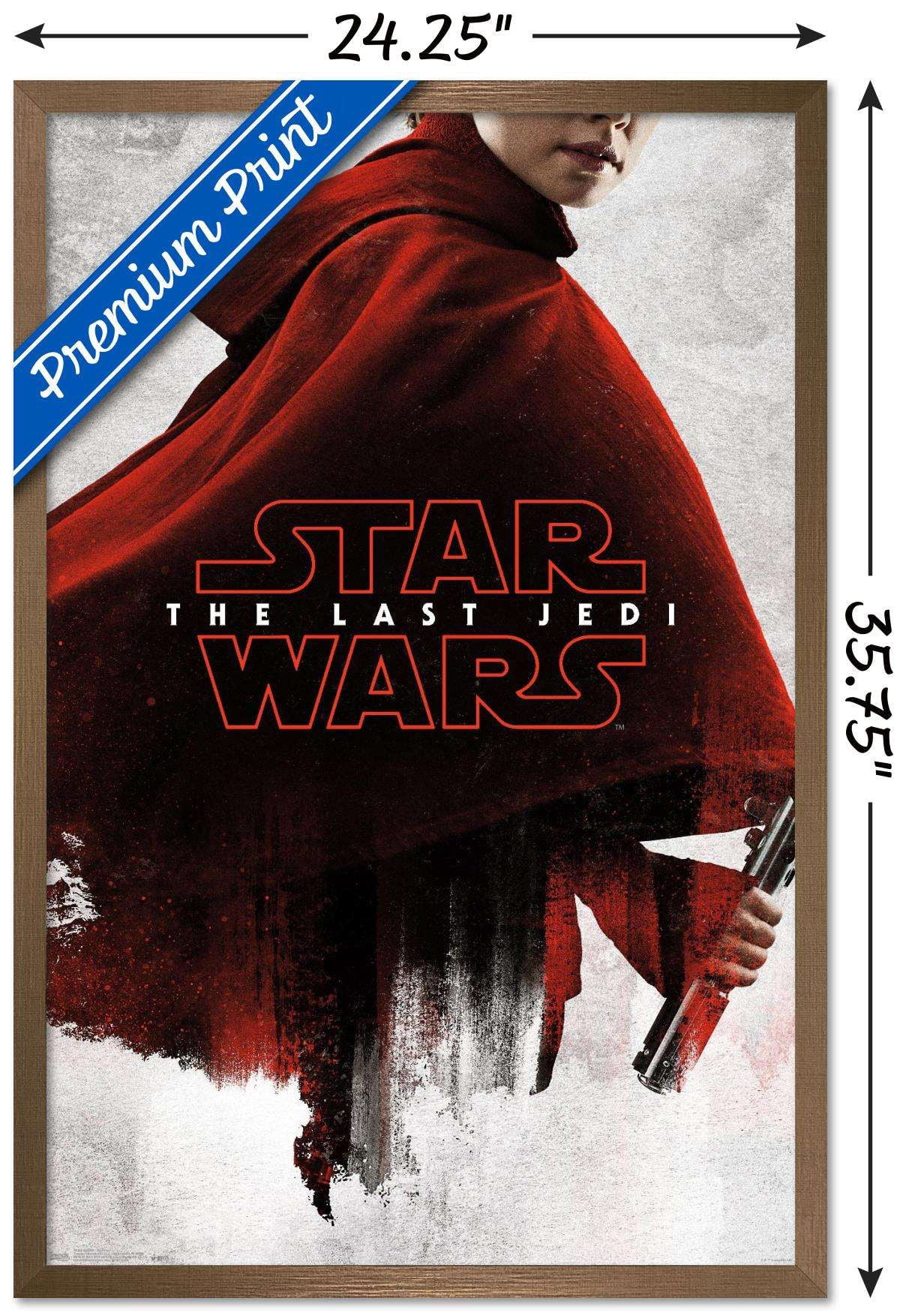 Star Wars: The Last Jedi - Red Ray Wall Poster, 22.375" x 34", Framed