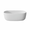 thumbnail image 3 of Topcobe 51" Freestanding Bathtub Resin Stone Soaking Bathtub Solid Surface Modern Tubs with Overflow and Pop-Up Drain in White, Bathroom Tub, Modern Bath Tubs, Freestanding Bathtubs, 3 of 11