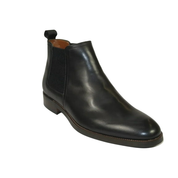 Men's Slip On Boot STEVE MADDEN Leather Upper Plain Toe Montreux Black