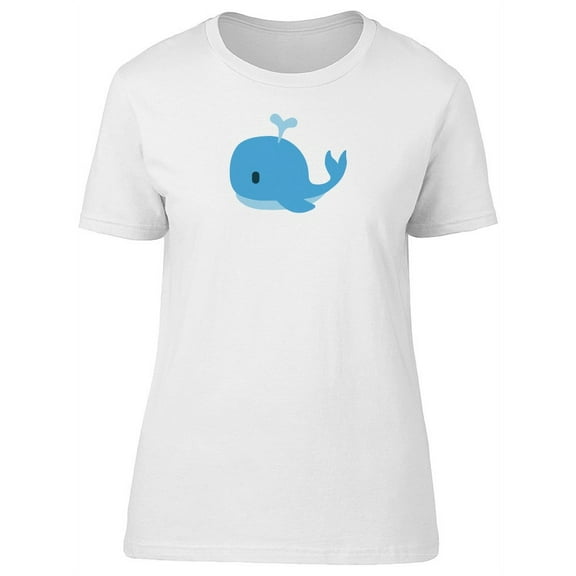 Tiny Blue Whale Icon T-Shirt Women -Image by Shutterstock, Female XX-Large