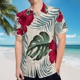 thumbnail image 5 of High Quality Hawaiian Shirts for Men Short Sleeve Aloha Beach Shirt Floral Summer Casual Button Down Shirts Blouses NWSKLZ, 5 of 7