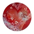 thumbnail image 2 of WYYP  Mother's Day Fitted Tablecloth Round, Spring Flowers Valentines's Elastic Edged Table Covers for Party Wedding Picnic,Red Heart Tablecloths White, 2 of 7
