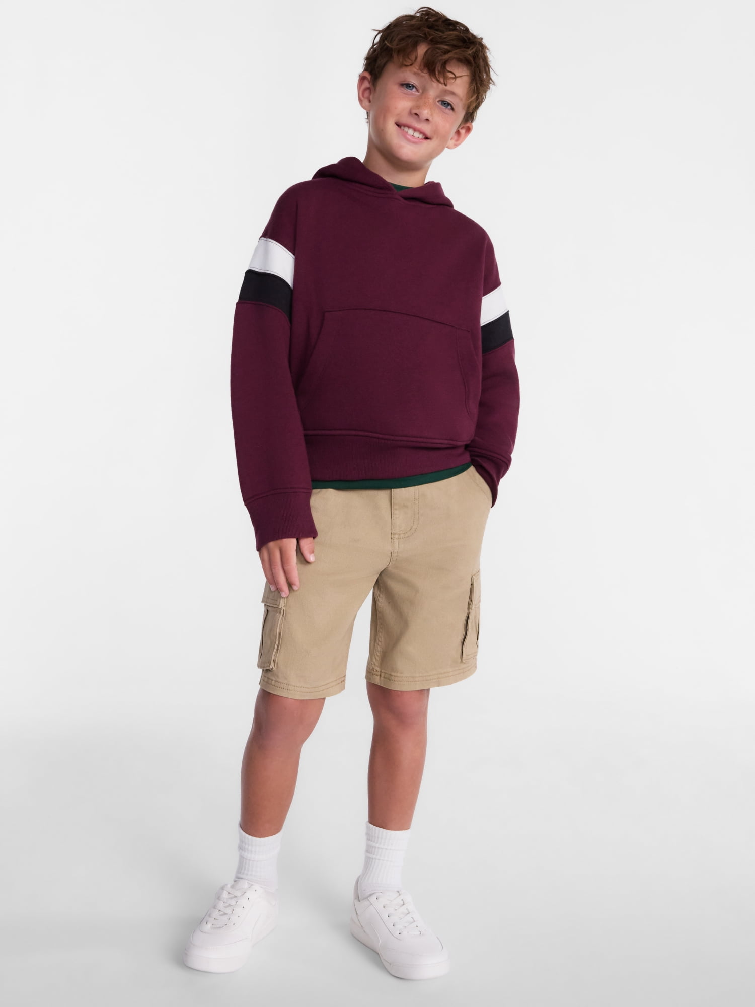 Wonder Nation Boys Twill Cargo Shorts, Sizes 4-18