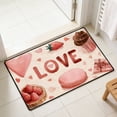 thumbnail image 5 of AYktou Valentine's Day Welcome Door Mats, 23.6×15.8 Inch Non-Slip Bathroom Rugs Decorations Indoor Outdoor Entrance Mats Front Door Carpet Washable Floor Rugs Wedding Anniversary Home Decor Rugs, 5 of 7