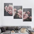 thumbnail image 4 of JRXY  Large Canvas Wall Art for Living Room Pink Pictures Modern Artwork Wall Decorations  Wall Decor for Bedroom Pink Flower Easy to Hang 12''x16''X3 Panels 12x16x3pcs, 4 of 4