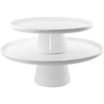 10 Strawberry Street 2 Piece Cake Stand Set, White