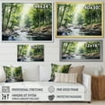 thumbnail image 4 of Designart "Hidden Gem Of The Forest II" Landscape Forest River Floater Framed Canvas Wall Art, 4 of 5