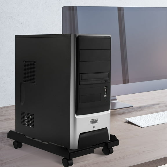 Masteelf Computer Tower Stand With Wheels Adjustable PC Tower Stand For Under Desk Multifunction Floor Stand CPU Stand For Office Home School