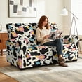 thumbnail image 5 of Xixirimido Recliner Slipcover 6-Pieces Lazyboy Cover for 2 Seat Recliner Chair Covers with Pockets Furniture Protector for Living Room Sofa Slipcover, Cowhide Daisy Flower, 5 of 8