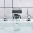 thumbnail image 4 of Widespread Bathroom Basin Faucet Crystal Handle Sink Mixer Tap Chrome Finish, 4 of 12