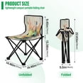 thumbnail image 3 of Outdoor Folding Chair 14.46x14.46x22.83 Inches, Camping Folding Chair Easy to Carry Ideal for Outdoor Picnics Camping Park Fishing Adorable Green Dragon, 3 of 8