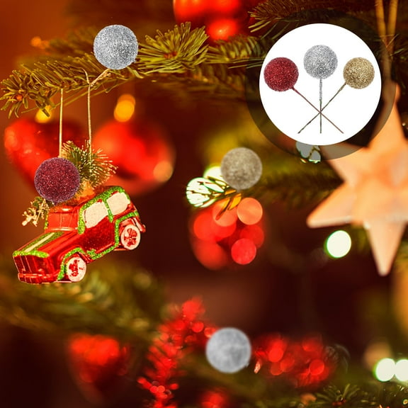 MERRYHAPY 150 Pieces Christmas Tree Ornaments Assorted Color Glitter for Holiday Party and Home Decoration