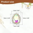 thumbnail image 2 of Uxcell Sew on Rhinestones Tear Drop Crystal Rhinestones Pointback Stone Metal Flatback AB Color, 2 of 7