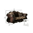 thumbnail image 5 of Loveseat with Scalloped Crown Top Back and Damask Pattern, Dark Brown, 5 of 5
