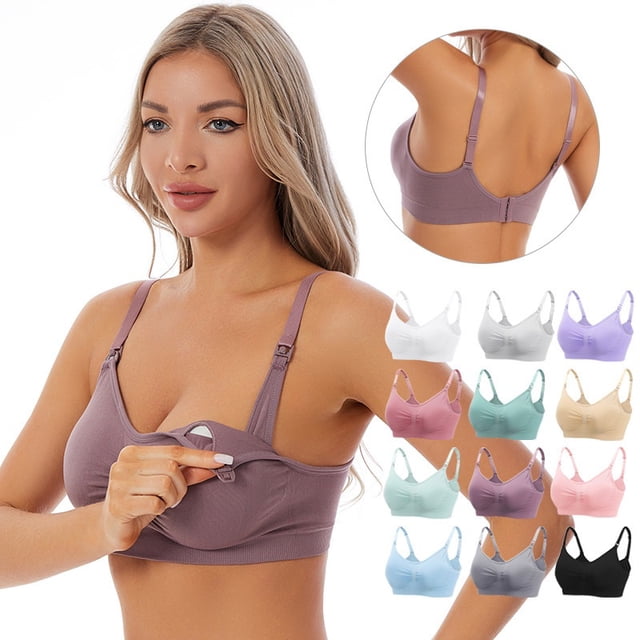 Sujetador push-up antiflacidez for embarazadas con hebilla delantera y talla grande