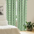 thumbnail image 3 of Ambesonne Geometric 4-Panel Curtains, Vintage Diamond Line, 56"x84", Lime Green Dark Green, 3 of 4