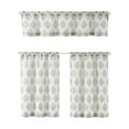 thumbnail image 2 of (2 pack) Better Homes & Gardens Rowan Jacquard Kitchen Curtain Tiers and Valance, 3-Piece Set, Ivory Green, 60" W x 36" L, 2 of 6