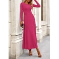 thumbnail image 3 of Vestido PRETTYGARDEN XL Conjunto de Top Corto y Falda de Punto Acanalado de Manga Larga, 3 of 7