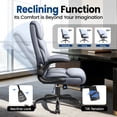 thumbnail image 5 of STACOO High Back Executive Office Chair 400lbs, Big and Tall Ergonomic Desk Chair with Lumbar Support & Flip-up Armrests, PU Leather Swivel Chair with Adjustable Height – Gray, 5 of 10
