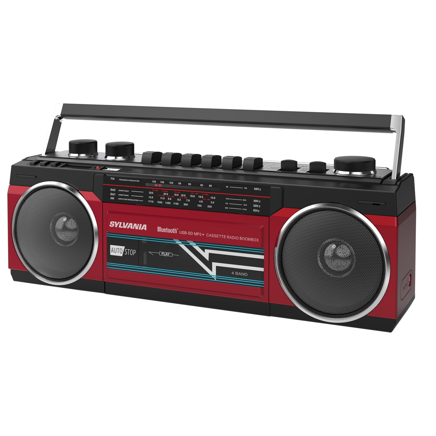retro cassette boombox with bluetooth