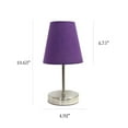 thumbnail image 4 of Simple Designs Sand Nickel Mini Basic Table Lamp with Fabric Shade - 2 Pack, 4 of 4