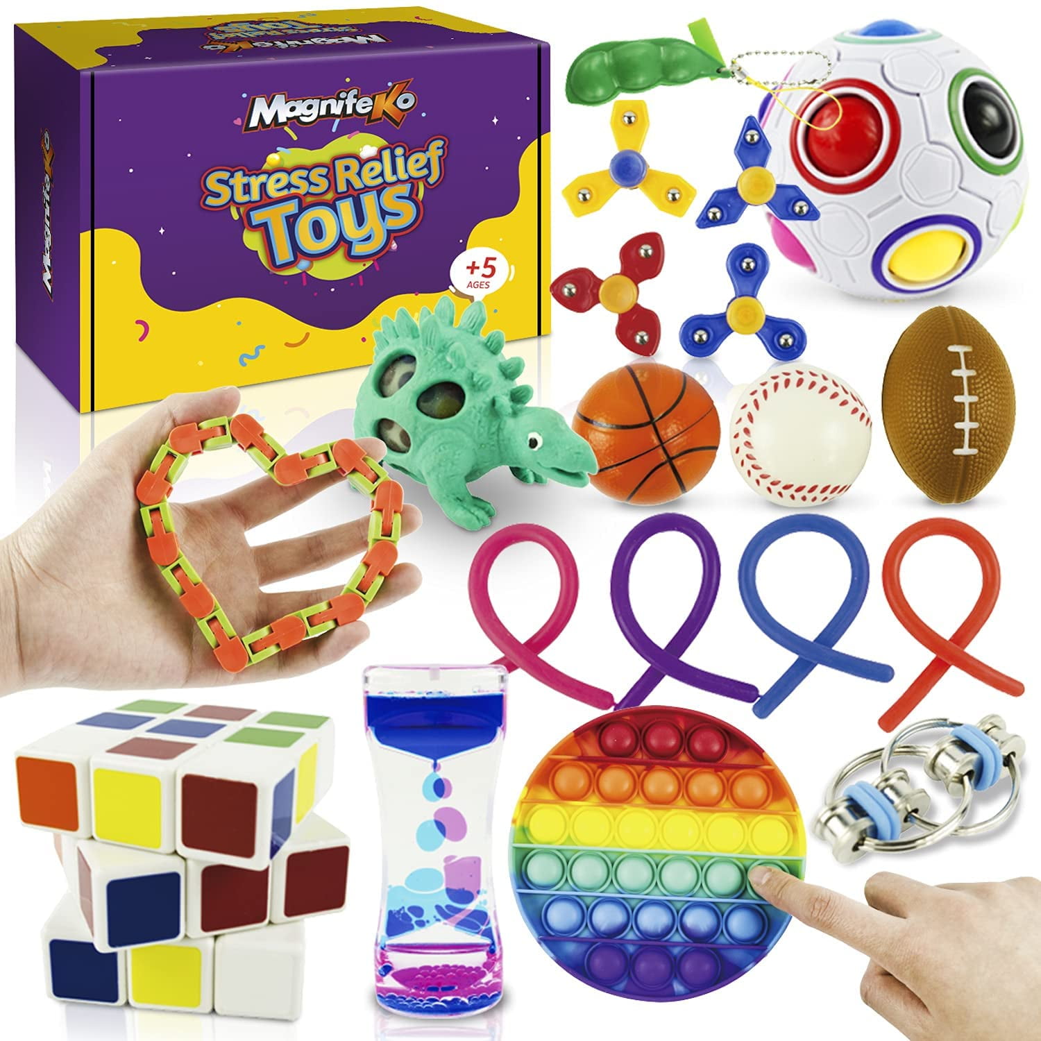 Decompression Fidget Johiux Anti Stress Spielzeug Set 25 Stück Figet Toys Set 