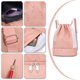 thumbnail image 3 of Mochila Deportiva Rosa Mujer con Cordón, Mochila Impermeable con Compartimento para Zapatos y Bolsillo Mojado, Bolsa Plegable Elegante para Niña, Piscina, Gimnasio, Apriete para Natación, Viajes, Universidad, Senderismo, Trabajo, Fin de Semana, Sincero Electrónica, 3 of 5