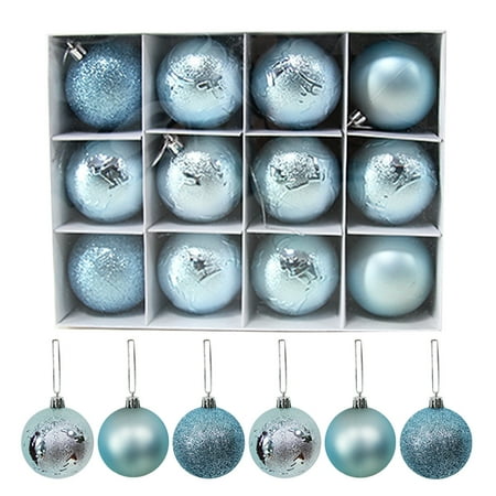 

Gifts Klycj 12PCS Christmas Tree Ornament Pendant Party Supplies Tree Hanging Plastic Ball
