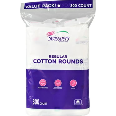 Swisspers 100% Cotton Rounds Value Pack, 300 Count