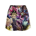 thumbnail image 2 of Anime Yu-Gi-Oh Women's Leg Shorts Drawstring Elastic High Waist Loose Short Summer Home Beach Holiday Sweat Shorts With Pockets For Lady Girls, 2 of 6