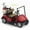 A, variant on Golf Decor for Golf Party, Miniature Golf Cart Model with Accessories, Red and White, Die-Cast Collectible Golf Cart Decoration