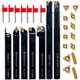 thumbnail image 1 of 21 Pcs Outils de Tour en Carbure Ensemble d'Outils de Filetage Support de Tour Ccmt060204, 1 of 9