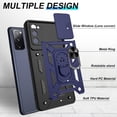 thumbnail image 3 of Samsung Galaxy S20 FE Case(4G/5G),Galaxy S20 Fan Edition/S20 Lite with HD Screen Protector with Slide Camera Cover, 360° Rotation Ring Kickstand [Military Grade] Case for Samsung S20 FE Blue, 3 of 14